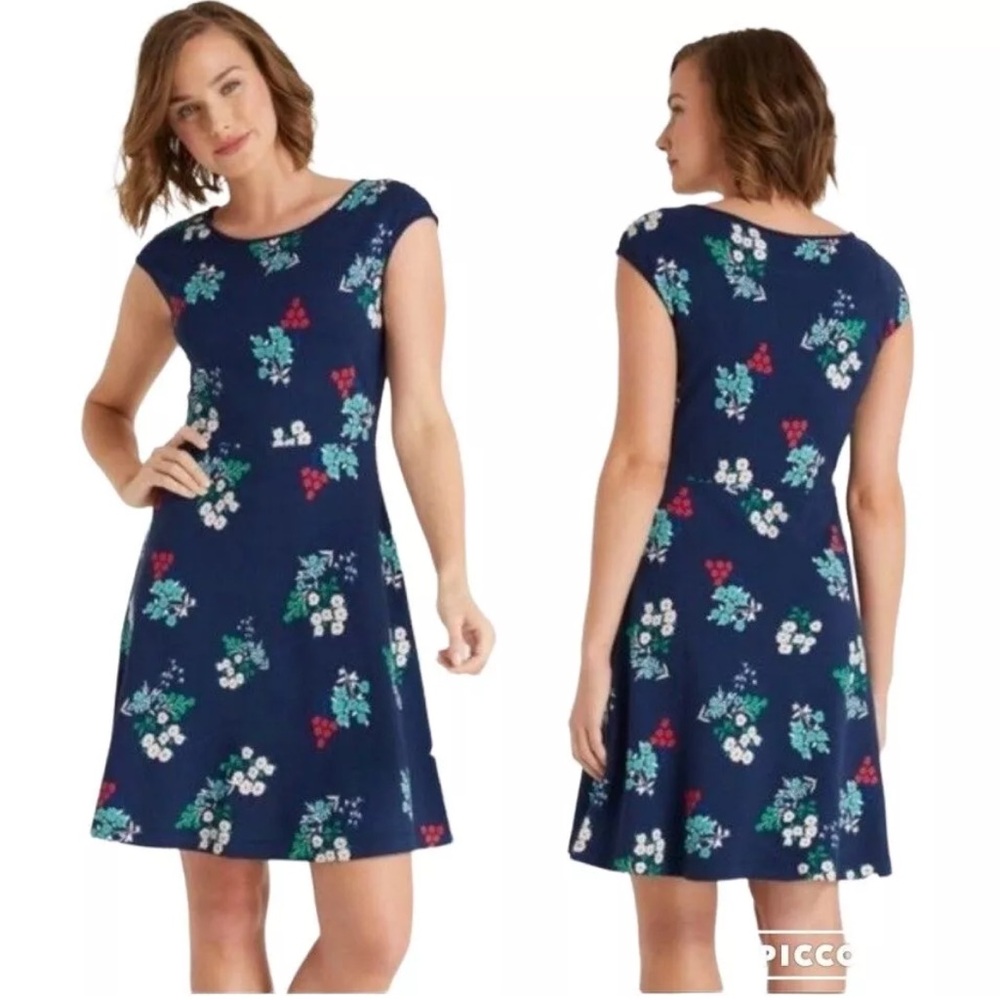 Draper James navy floral dress size small